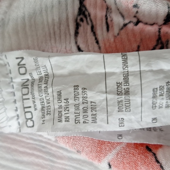 Cotton On White Red Floral Romantic V-Neck Boho High Low Wrap Maxi Dress Size S - Picture 12 of 14